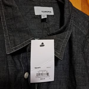 Men's blackwash work wear shirt XL